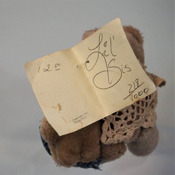 Old Bears Repeating Lil Sis Plush Bear Karen Mitchell Vintage LTD Ed 218/1000 - Picture 7 of 9